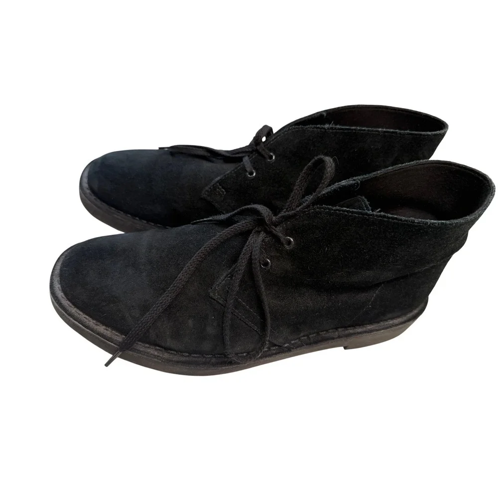 Clarks Collection Mens 10.5 M Black Suede Desert Chukka Boots 260822883105